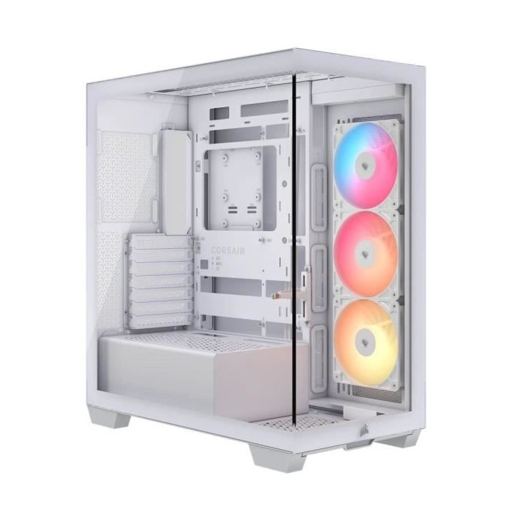 Boitier PC - CORSAIR - 3500X RSR ARGB Tempered Glass Mid-Tower - 3 ventilateurs ARGB a rotor inversé - Blanc Boitier PC - CORSAIR - 3500X RSR ARGB Tempered Glass Mid-Tower - 3 ventilateurs ARGB a rotor inversé - Blanc