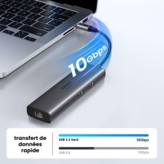 Hub USB-C 6 en 1 - UGREEN - Gris