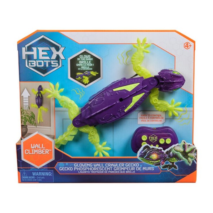 Gecko Radiocommande - Phosphorescent brille dans le noir - Hex Bots - Rechargeable par usb - Des 4ans Gecko Radiocommande - Phosphorescent brille dans le noir - Hex Bots - Rechargeable par usb - Des 4ans