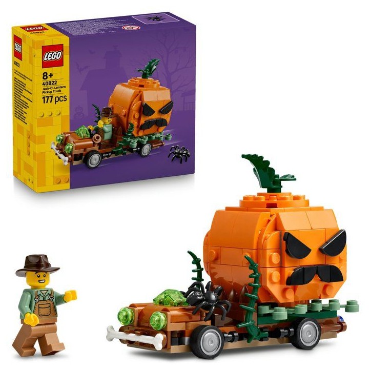 LEGO Set de construction Halloween - 40822 - Camionnette Jack-O'-Lantern, citrouille géante et minifigurine - Des 8 ans LEGO Set de construction Halloween - 40822 - Camionnette Jack-O'-Lantern, citrouille géante et minifigurine - Des 8 ans