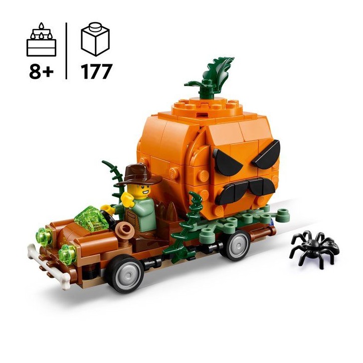 LEGO Set de construction Halloween - 40822 - Camionnette Jack-O'-Lantern, citrouille géante et minifigurine - Des 8 ans LEGO Set de construction Halloween - 40822 - Camionnette Jack-O'-Lantern, citrouille géante et minifigurine - Des 8 ans