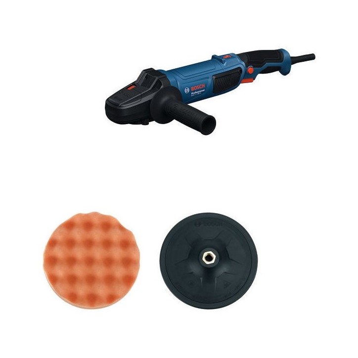Polisseuse orbitale BOSCH PROFESSIONAL - GPO 11-180 S - 1100W - 180mm - Tampon de polissage + tampon éponge +poignée auxiliair Polisseuse orbitale BOSCH PROFESSIONAL - GPO 11-180 S - 1100W - 180mm - Tampon de polissage + tampon éponge +poignée auxiliair