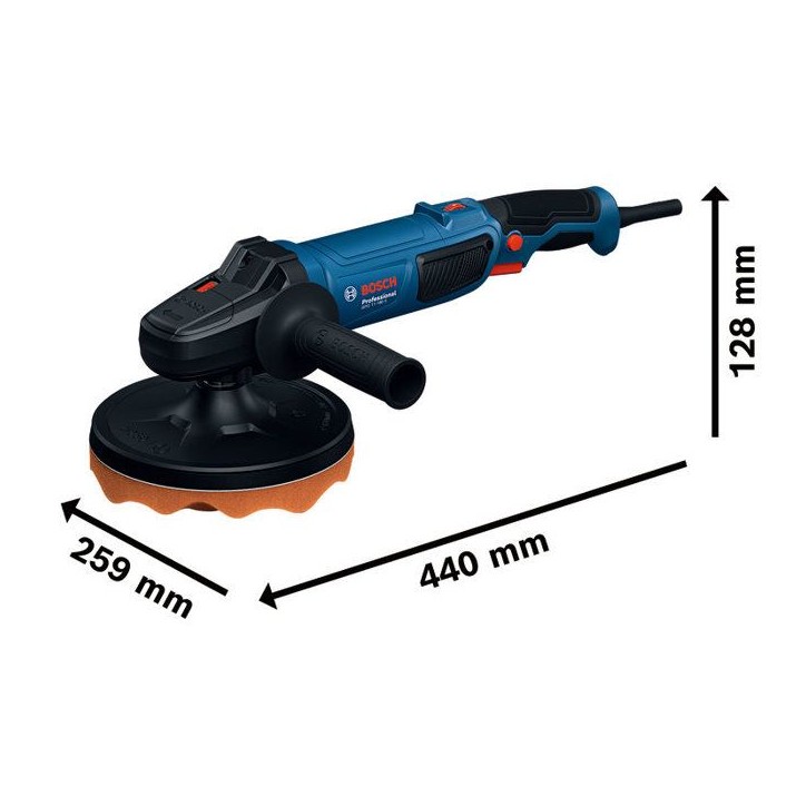 Polisseuse orbitale BOSCH PROFESSIONAL - GPO 11-180 S - 1100W - 180mm - Tampon de polissage + tampon éponge +poignée auxiliair Polisseuse orbitale BOSCH PROFESSIONAL - GPO 11-180 S - 1100W - 180mm - Tampon de polissage + tampon éponge +poignée auxiliair