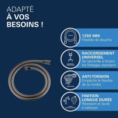 Flexible de douche - GROHE - Silverflex TwistStop