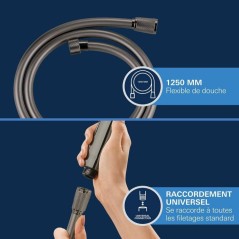 Flexible de douche - GROHE - Silverflex TwistStop