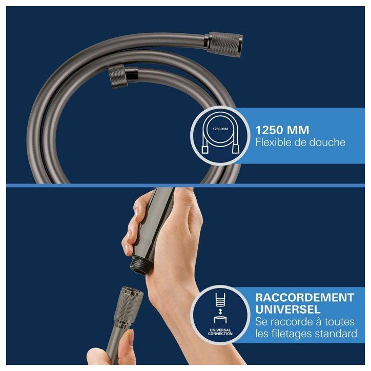 Flexible de douche - GROHE - Silverflex TwistStop