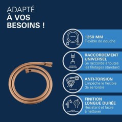 Flexible de douche - GROHE - Silverflex TwistStop