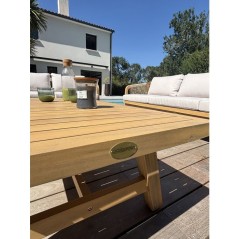 Salon bas de jardin - Bois d'acacia - 7 places - Serena