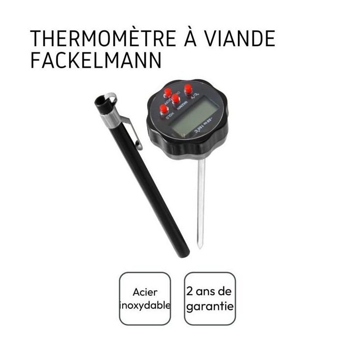 Ensemble de 2 Thermometres de cuisson digital - FACKELMANN