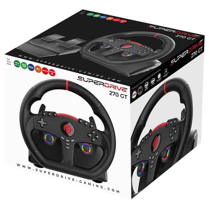 Volant gaming - SUBSONIC - Double joysticks LED - PS4 PC Switch Switch 2 Xbox One Xbox Series