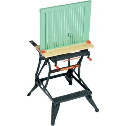 Etabli etau pliable - BLACK+DECKER - WM550-XJ - 2 mâchoires en bambou