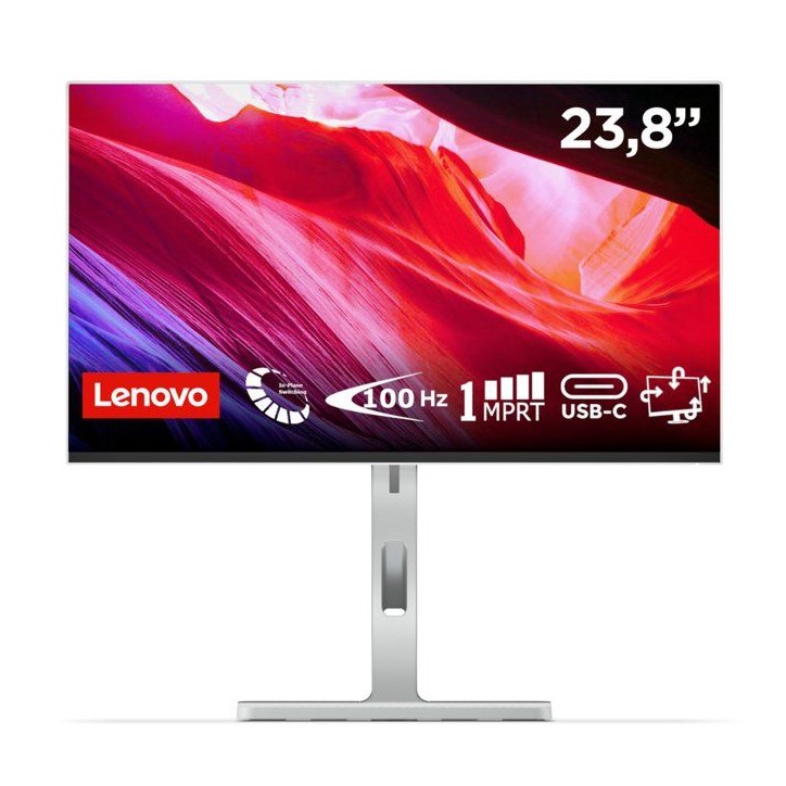 Ecran PC LENOVO L24m-4A - 23,8 - FHD - 100Hz - Dalle IPS - 1ms - USB-C - Pied réglable en hauteur Ecran PC LENOVO L24m-4A - 23,8 - FHD - 100Hz - Dalle IPS - 1ms - USB-C - Pied réglable en hauteur