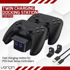 Station de charge double - VENOM - pour manettes PS5 - Noir