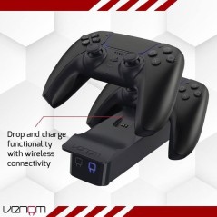 Station de charge double - VENOM - pour manettes PS5 - Noir