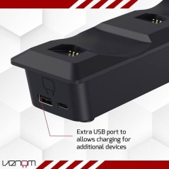 Station de charge double - VENOM - pour manettes PS5 - Noir
