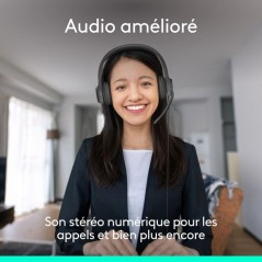 Casque - Filaire - Logitech - H390 - USB-C - Noir