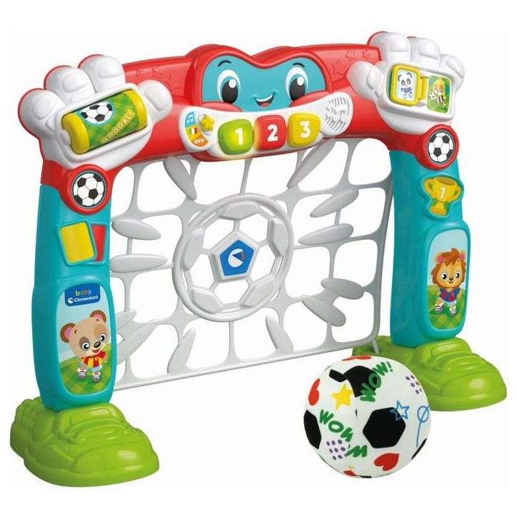 Tiboot, Mon But de Foot - Clementoni - 18 Mois - 3 Boutons sonores colorés - Lumieres -Ballon Souple Tiboot, Mon But de Foot - Clementoni - 18 Mois - 3 Boutons sonores colorés - Lumieres -Ballon Souple
