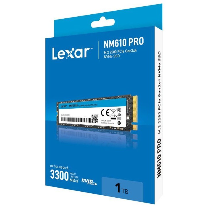 LEXAR - NM1090 - Disque dur SSD - 2 To - M.2 2280 PCIe Gen 5x4 LEXAR - NM1090 - Disque dur SSD - 2 To - M.2 2280 PCIe Gen 5x4