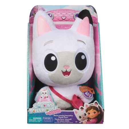 SPINMASTER Gabby Maison Magique - Peluche Pandy interactive - 20+ sons, 5 accessoires tissu, 2 piles LR03 fournies - Des 3 ans