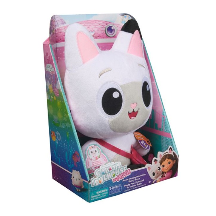SPINMASTER Gabby Maison Magique - Peluche Pandy interactive - 20+ sons, 5 accessoires tissu, 2 piles LR03 fournies - Des 3 ans