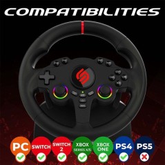 Volant gaming - SUBSONIC - Double joysticks LED - PS4 PC Switch Switch
