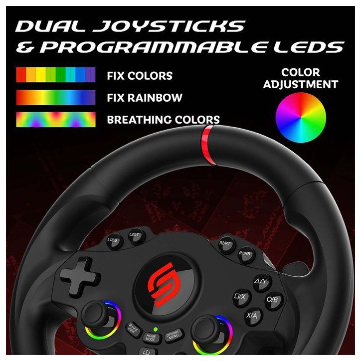 Volant gaming - SUBSONIC - Double joysticks LED - PS4 PC Switch Switch 2 Xbox One Xbox Series Volant gaming - SUBSONIC - Double joysticks LED - PS4 PC Switch Switch 2 Xbox One Xbox Series
