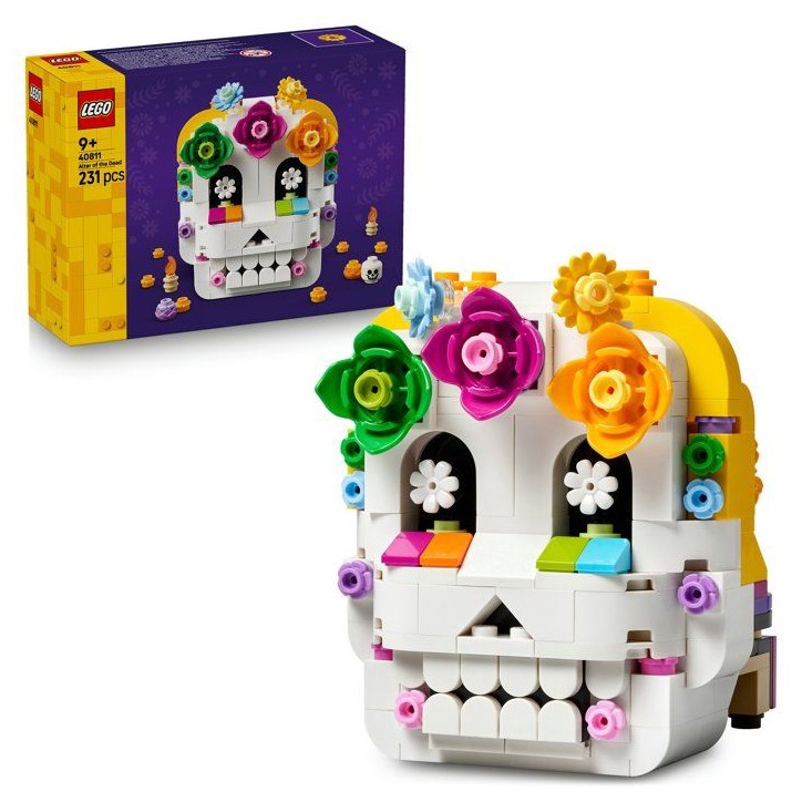 LEGO Set de construction Día de los Muertos - 40811 - Autel des Morts, crâne et autel décoratifs - Des 9 ans
