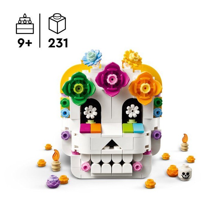 LEGO Set de construction Día de los Muertos - 40811 - Autel des Morts, crâne et autel décoratifs - Des 9 ans