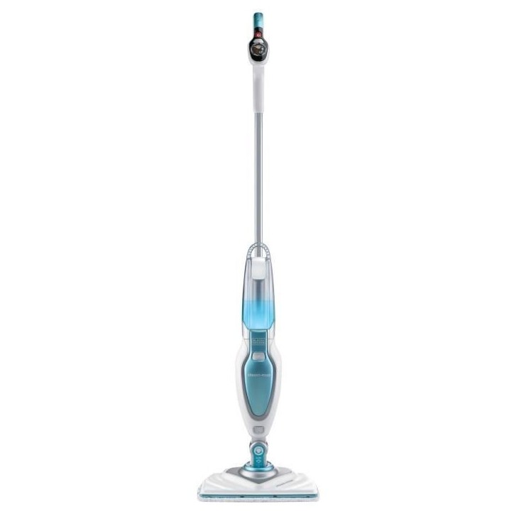 BLACK & DECKER FSM1630-QS - Balai vapeur Tete delta - 1600 W - 4 accessoires - Blanc / Bleu