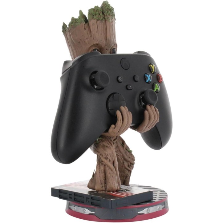 Figurine Marvel Les Gardiens de la Galaxie Jeune Groot - EXQUISITE GAMING - Cable Guys - Support écouteurs ou petit accessoire