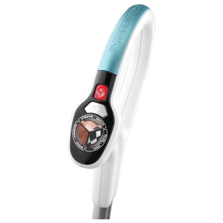 BLACK & DECKER FSM1630-QS - Balai vapeur Tete delta - 1600 W - 4 accessoires - Blanc / Bleu