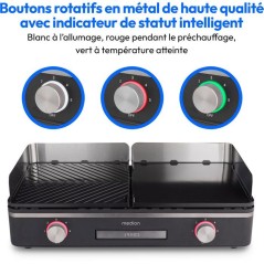 Plancha électrique MEDION - MD12027 - Double zones de cuisson - 52,1