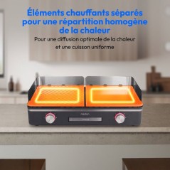 Plancha électrique MEDION - MD12027 - Double zones de cuisson - 52,1