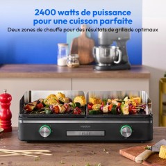 Plancha électrique MEDION - MD12027 - Double zones de cuisson - 52,1