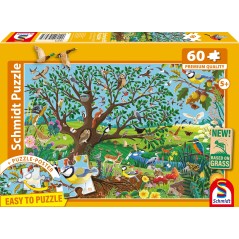 Puzzle - SCHMIDT SPIELE - Animaux dans le jardin - 60 pieces - Des 5 a
