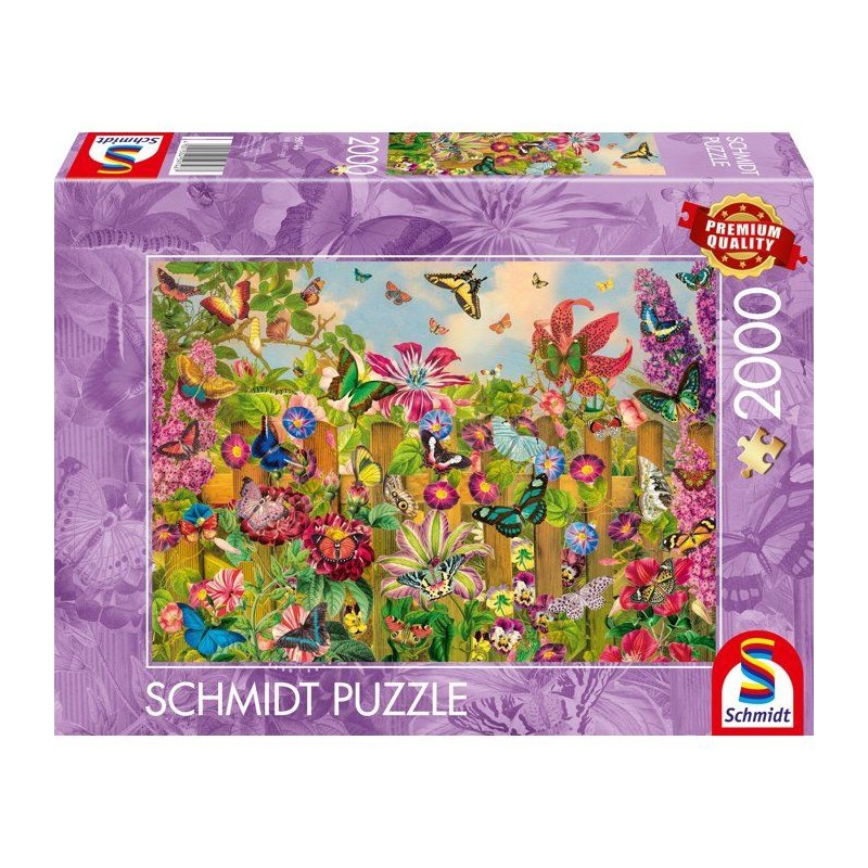 Puzzle - SCHMIDT SPIELE - Magnifique jardin de papillons - 2000 pieces