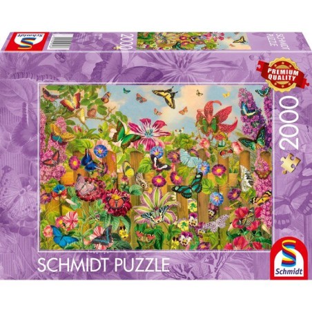 Puzzle - SCHMIDT SPIELE - Magnifique jardin de papillons - 2000 pieces
