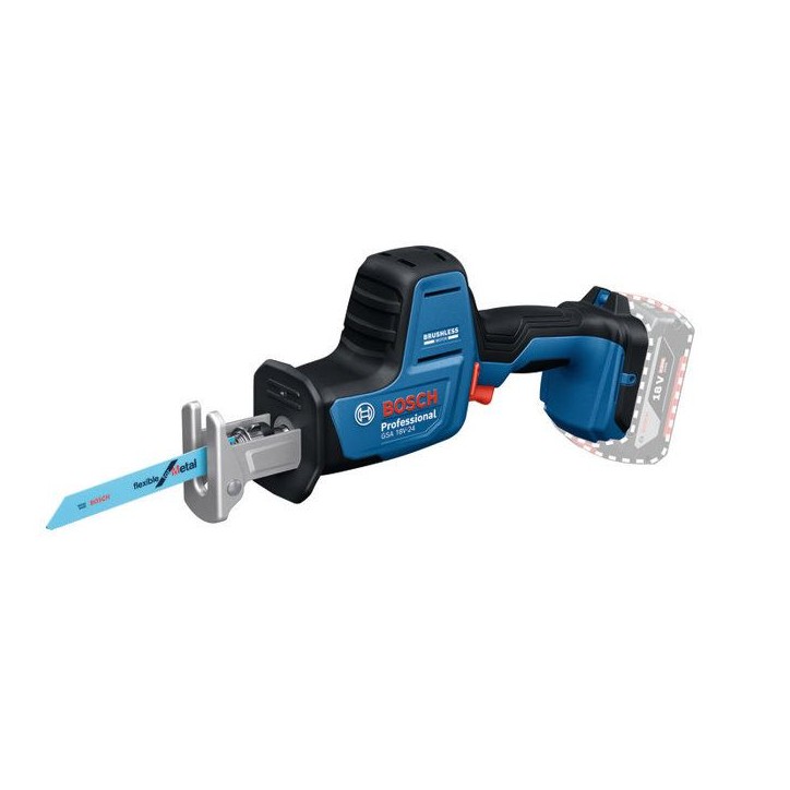 Scie sabre sans fil BOSCH PROFESSIONAL - GSA 18V-24 - 18V - 230 mm - Avec 2 lames S922EF, S2345X Scie sabre sans fil BOSCH PROFESSIONAL - GSA 18V-24 - 18V - 230 mm - Avec 2 lames S922EF, S2345X