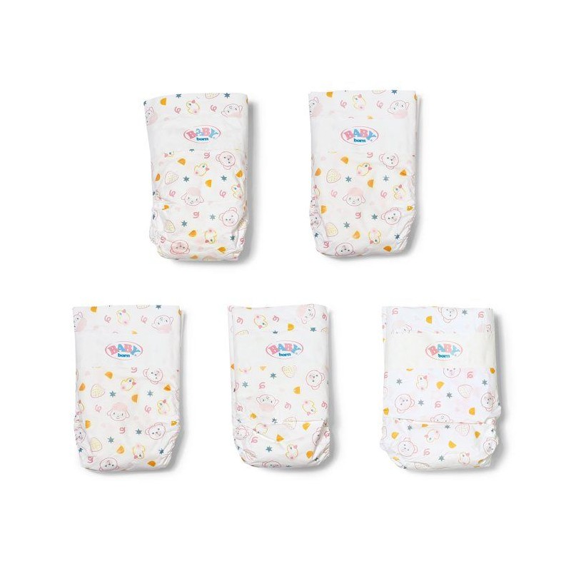 Pack de 5 couches pour poupon - BABY BORN - Accessoires