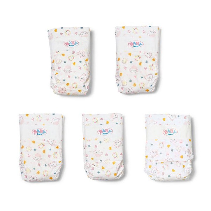 Pack de 5 couches pour poupon - BABY BORN - Accessoires Pack de 5 couches pour poupon - BABY BORN - Accessoires