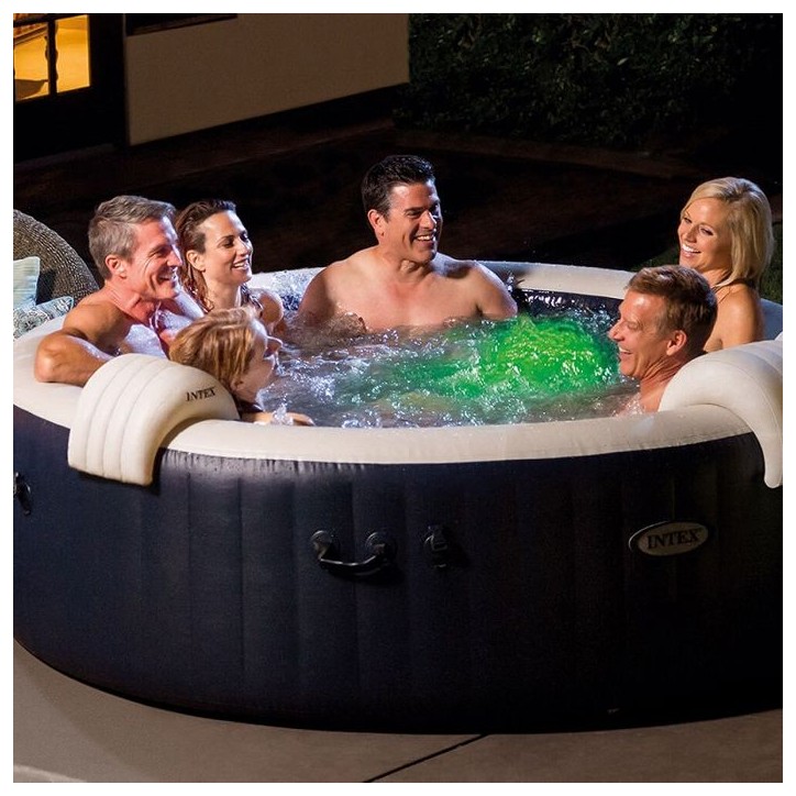 Spa gonflable INTEX - Blue Navy - 216 x 71 cm - 6 places - Rond - 28432NP Spa gonflable INTEX - Blue Navy - 216 x 71 cm - 6 places - Rond - 28432NP