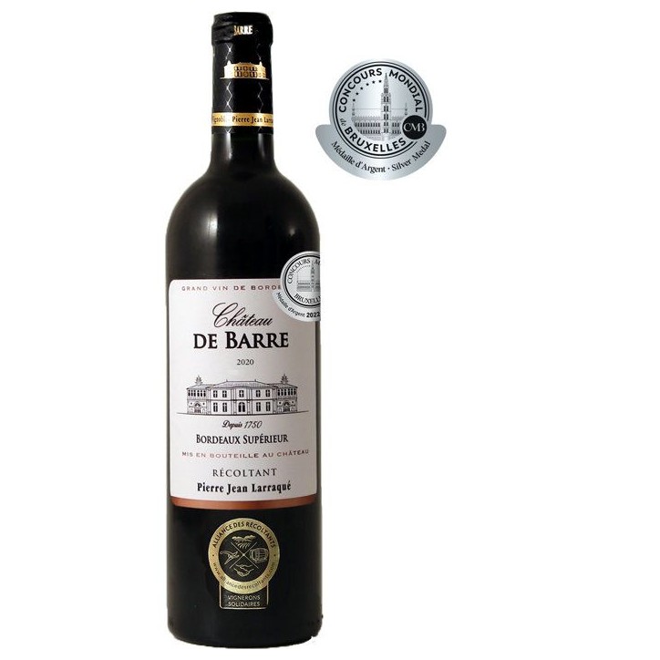 Château de Barre 2020 Bordeaux Supérieur - Vin rouge de Bordeaux