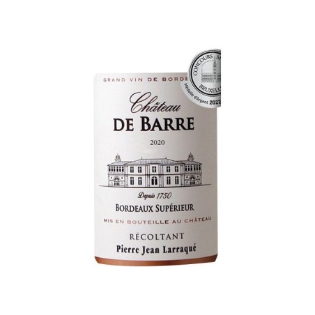 Château de Barre 2020 Bordeaux Supérieur - Vin rouge de Bordeaux