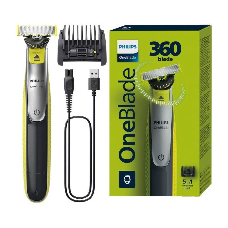 Rasoir OneBlade 360 - PHILIPS - QP2734/23 - 60 min - Lame 360° - Vert