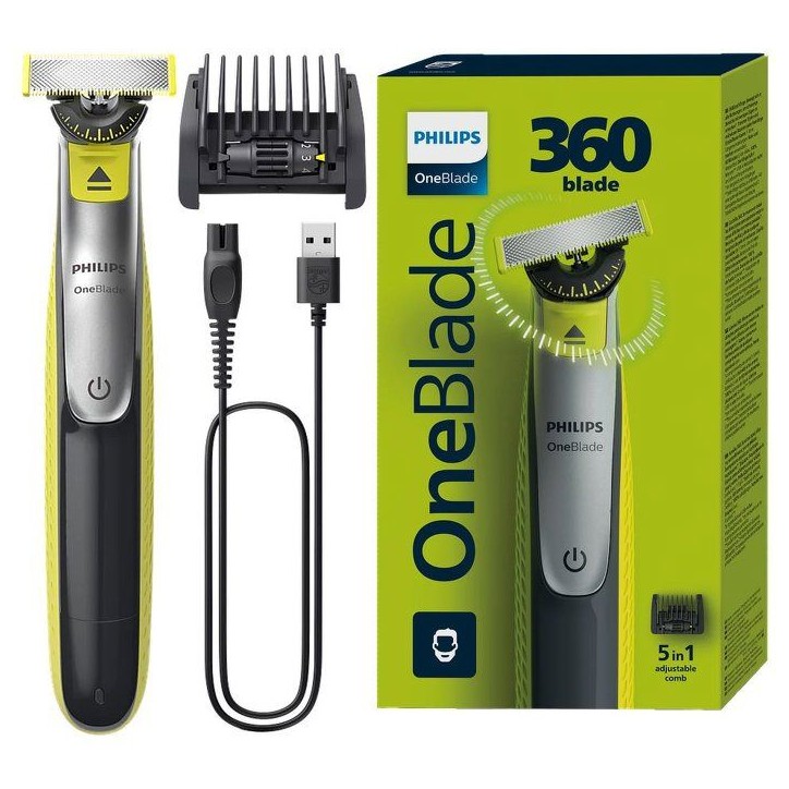 Rasoir OneBlade 360 - PHILIPS - QP2734/23 - 60 min - Lame 360° - Vert / Noir Rasoir OneBlade 360 - PHILIPS - QP2734/23 - 60 min - Lame 360° - Vert / Noir