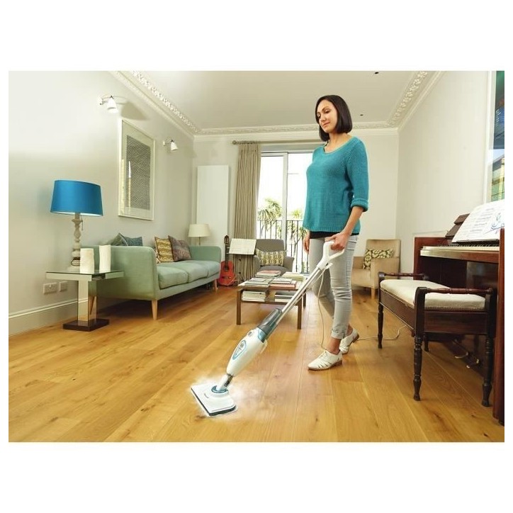 BLACK+DECKER - FSM1615-QS - Balai vapeur multi-surfaces 300W - Temps de chauffe : 20 s - Câble 6M - 350 ml - 2 accessoires
