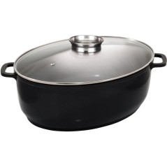 Cocotte - BAUMALU - Jumbo Ovale - Céramique - 43x33 cm - Couvercle ve
