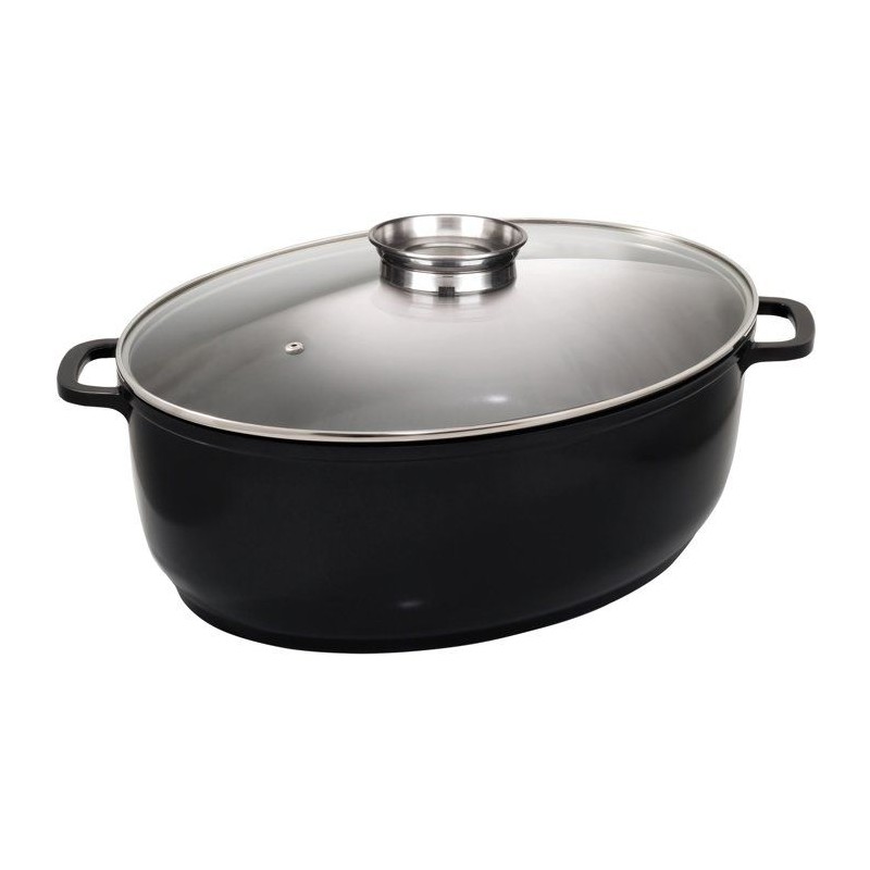 Cocotte - BAUMALU - Jumbo Ovale - Céramique - 43x33 cm - Couvercle ve