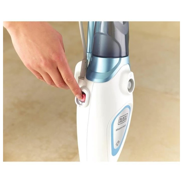 BLACK+DECKER - FSM1615-QS - Balai vapeur multi-surfaces 300W - Temps de chauffe : 20 s - Câble 6M - 350 ml - 2 accessoires