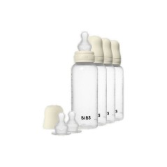Biberon bébé - BIBS - Embout rond - Silicone - 270 ml - Débit moyen